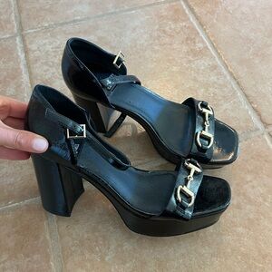 Jeffrey Campbell Black Patent Platform Heels